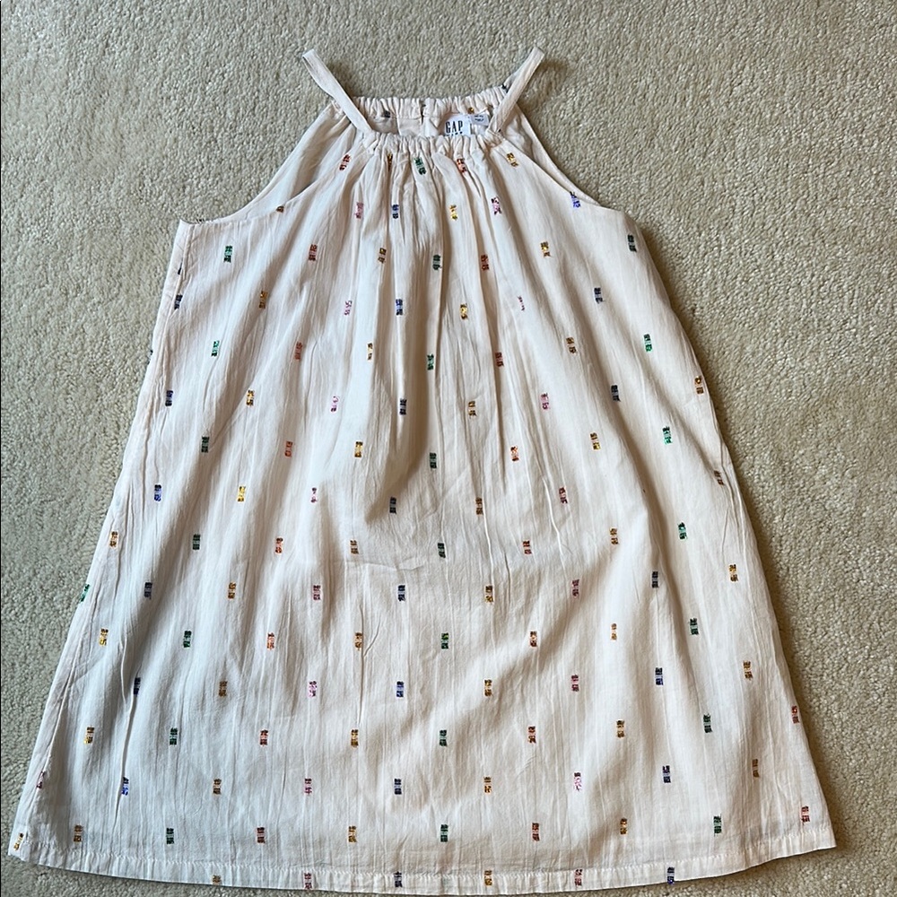 GAP Cream Sleeveless Halter Sundress